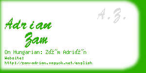 adrian zam business card